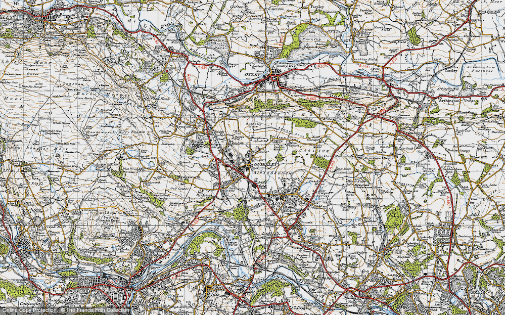 Old Map of Guiseley, 1947 in 1947