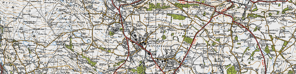 Old map of Guiseley in 1947