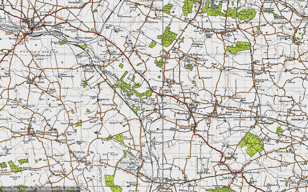 Old Map of Guist, 1946 in 1946