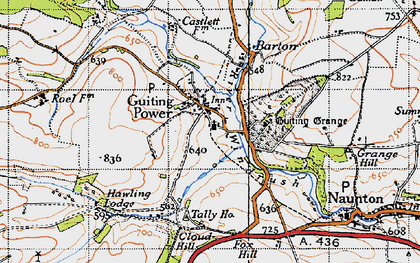 Old map of Guiting Power in 1946