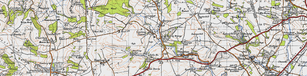 Old map of Guiting Power in 1946
