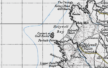 Old map of Gull in 1946