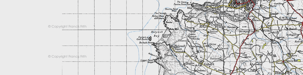 Old map of Gull in 1946