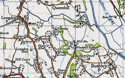 Old map of Guller's End in 1947