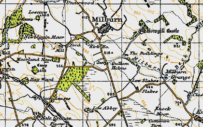 Old map of Gullom Holme in 1947