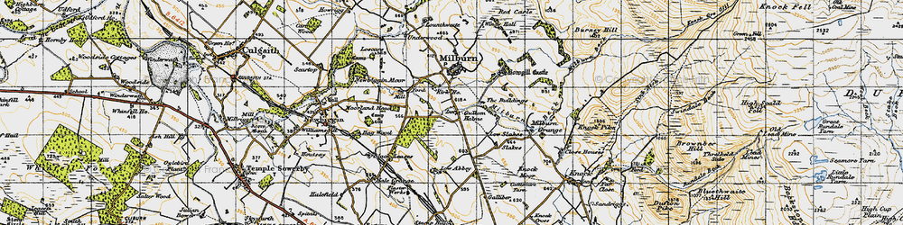 Old map of Gullom Holme in 1947