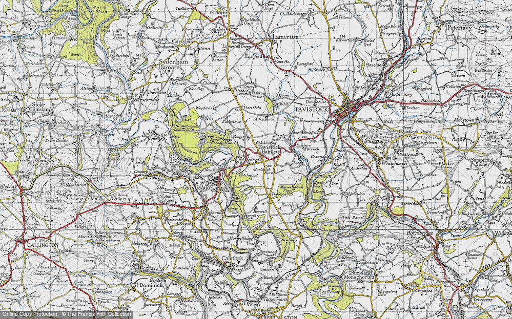 Old Map of Gulworthy, 1946 in 1946