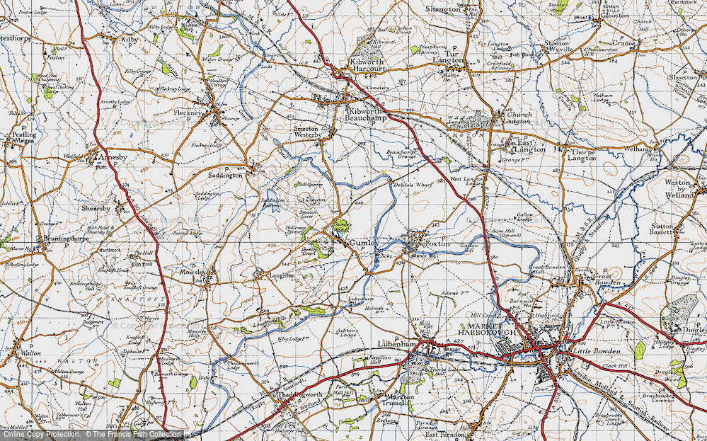 Old Map of Gumley, 1946 in 1946