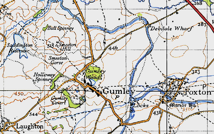 Old map of Gumley in 1946