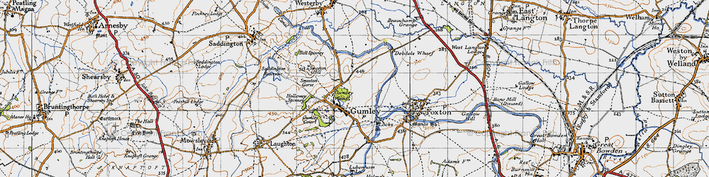 Old map of Gumley in 1946