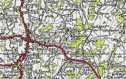 Old map of Gun Green in 1940