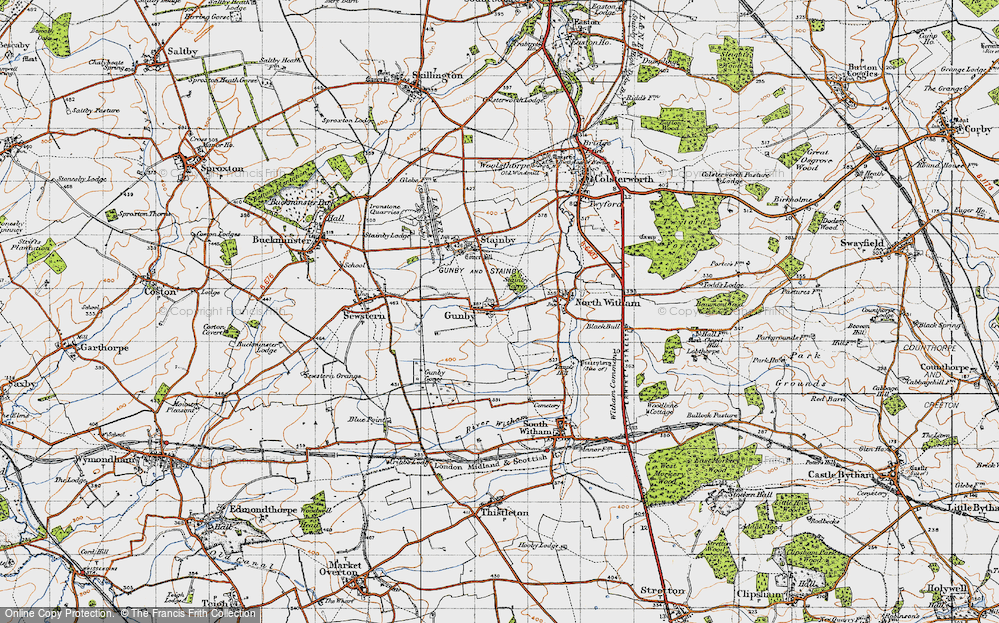 Old Map of Gunby, 1946 in 1946