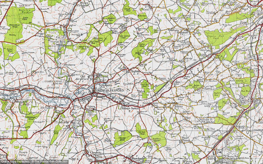 Old Map of Gundleton, 1945 in 1945