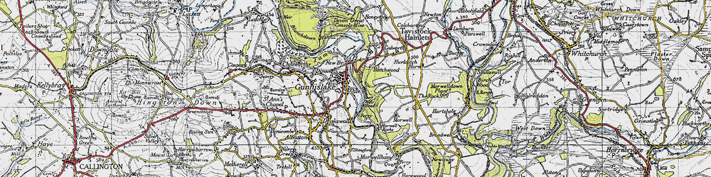 Old map of Gunnislake in 1946