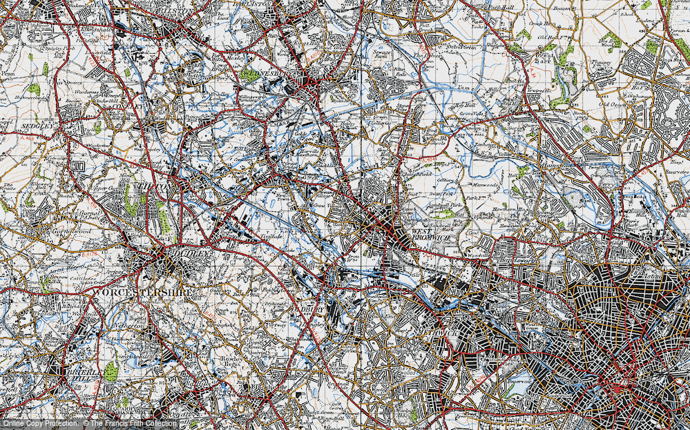 Old Map of Guns Village, 1946 in 1946