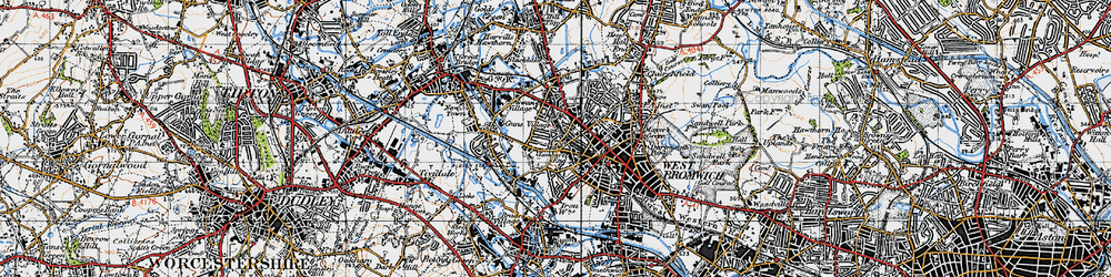 Old map of Guns Village in 1946