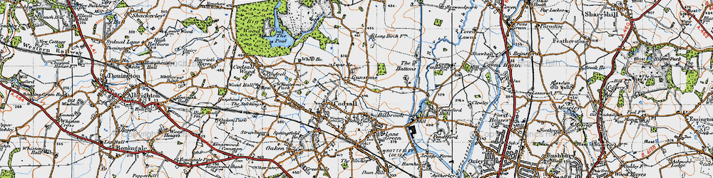 Old map of Gunstone in 1946