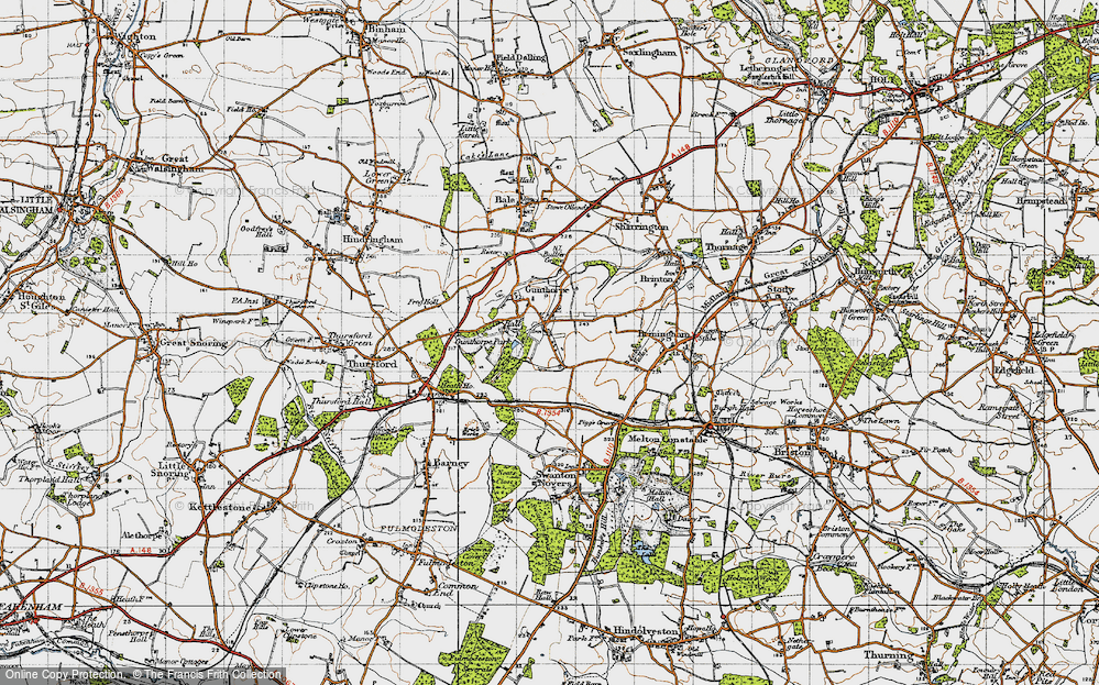 Old Map of Gunthorpe, 1946 in 1946
