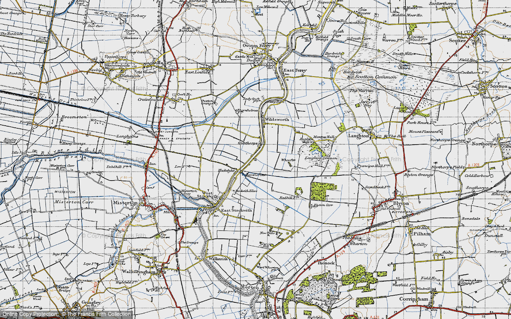 Old Map of Gunthorpe, 1947 in 1947