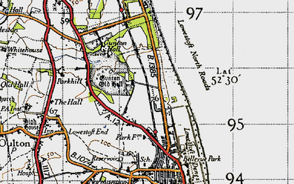 Old map of Gunton in 1946
