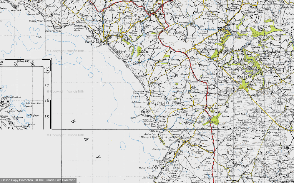 Old Map of Gunwalloe Fishing Cove, 1946 in 1946