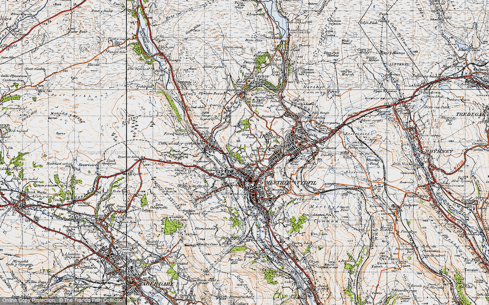 Old Map of Gurnos, 1947 in 1947