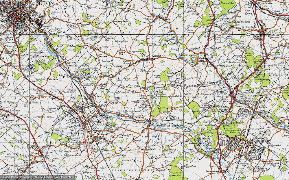 Old Map of Gustard Wood, 1946 in 1946