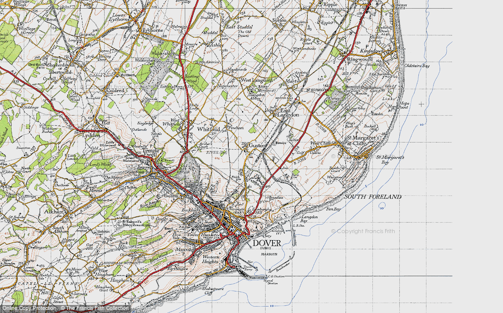 Old Map of Guston, 1947 in 1947