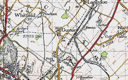 Old map of Guston in 1947