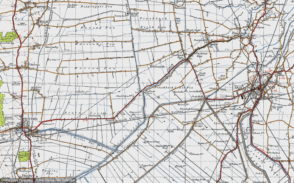 Old Map of Guthram Gowt, 1946 in 1946