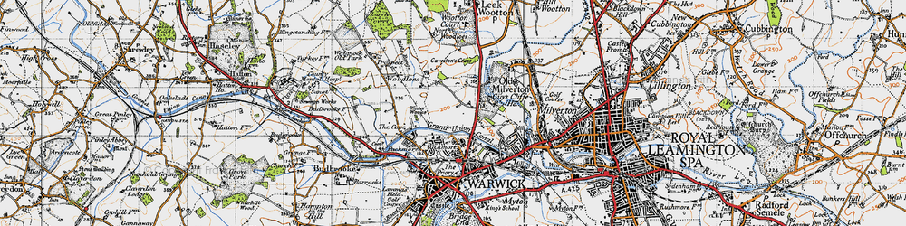 Old map of Guy's Cliffe in 1947
