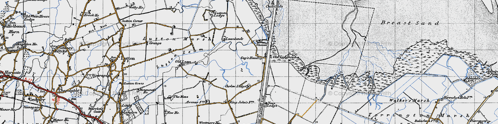Old map of Leamlands in 1946