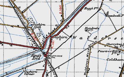 Old map of Guyhirn in 1946