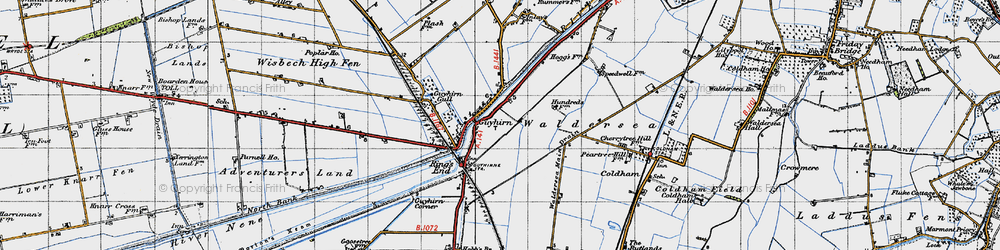 Old map of Guyhirn in 1946
