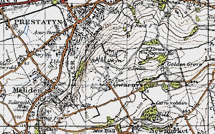Old map of Gwaenysgor in 1947