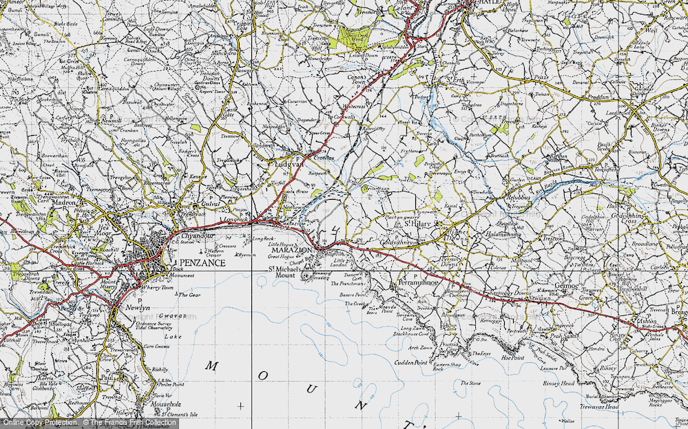 Old Map of Gwallon, 1946 in 1946