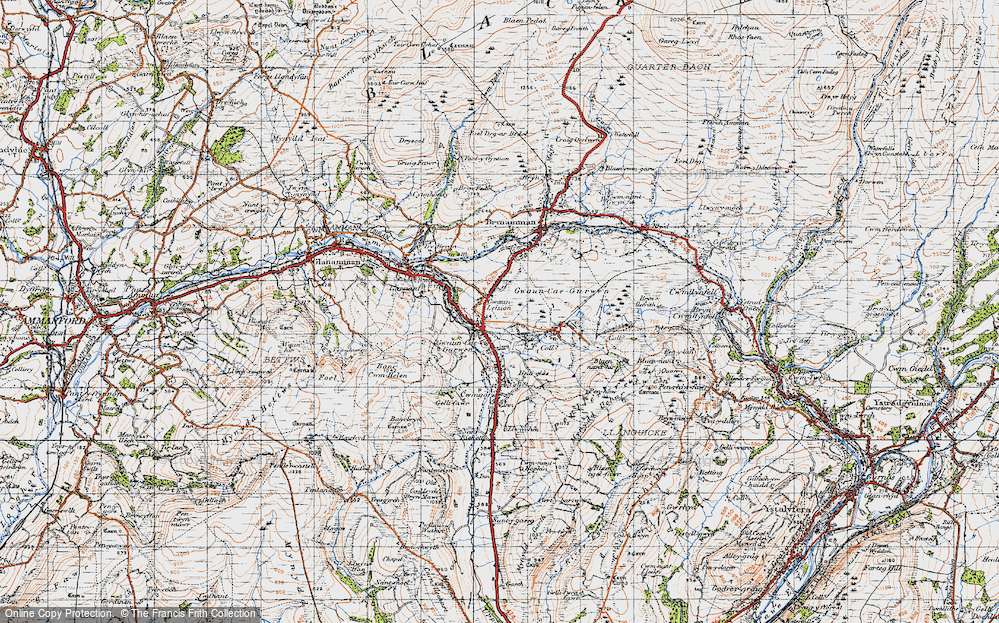 Old Map of Gwaun-Leision, 1947 in 1947