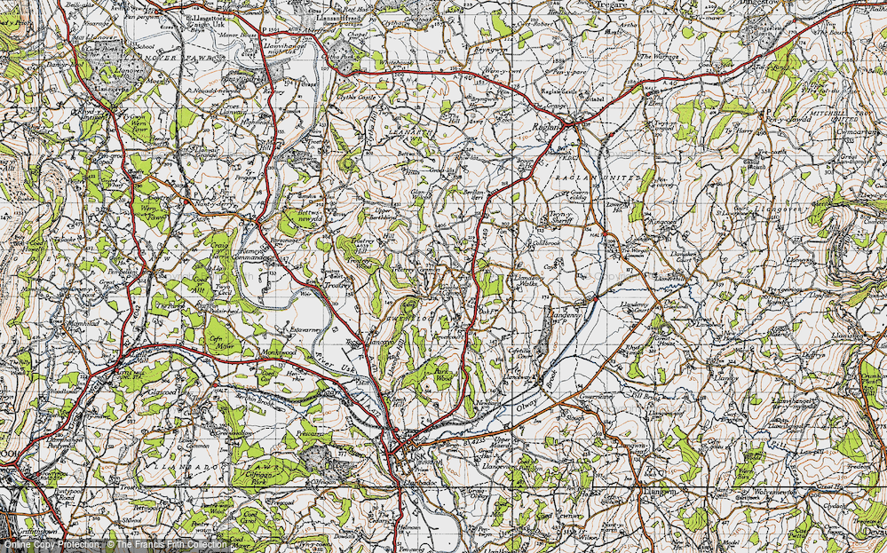 Old Map of Gwehelog, 1946 in 1946