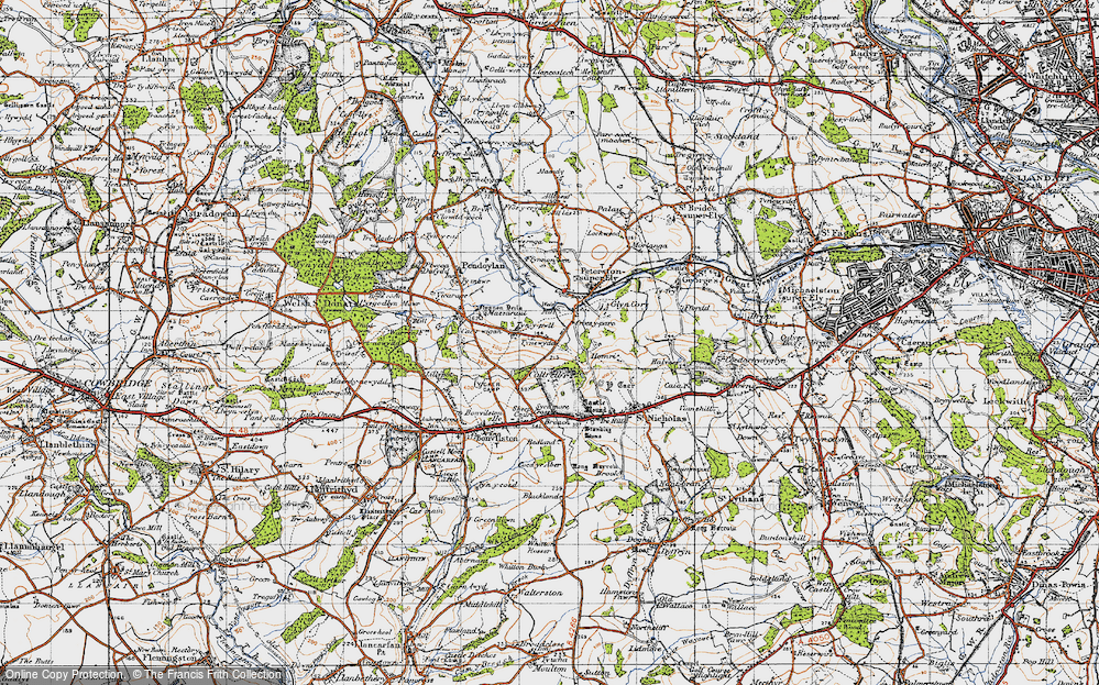 Old Map of Gwern-y-Steeple, 1947 in 1947