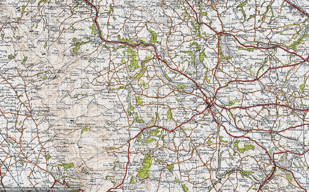 Old Map of Historic Map covering Bellan in 1947