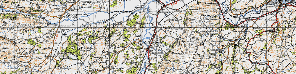 Old map of Gwerneirin in 1947