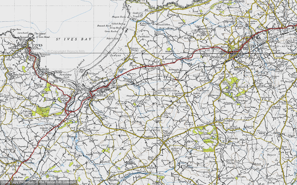 Old Map of Gwinear, 1946 in 1946