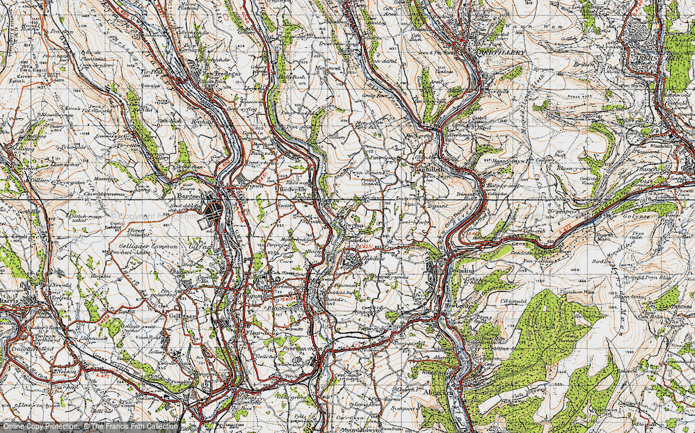 Old Map of Gwrhay, 1947 in 1947