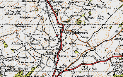 Old map of Bryn Gwenallt in 1947