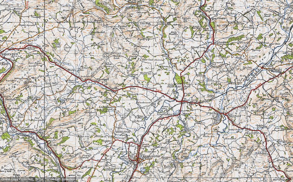 Old Map of Gwystre, 1947 in 1947