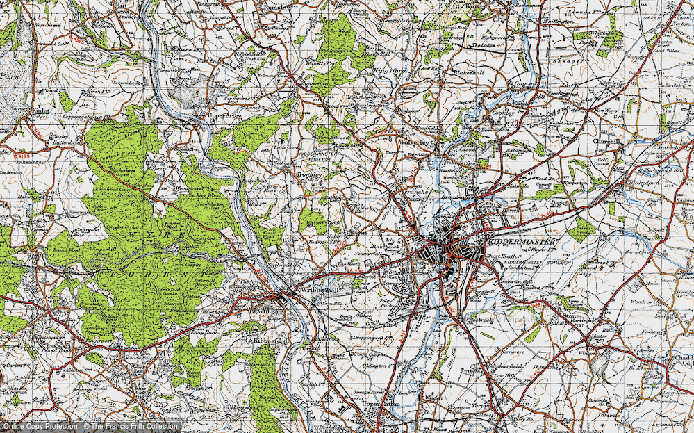 Old Map of Habberley, 1947 in 1947