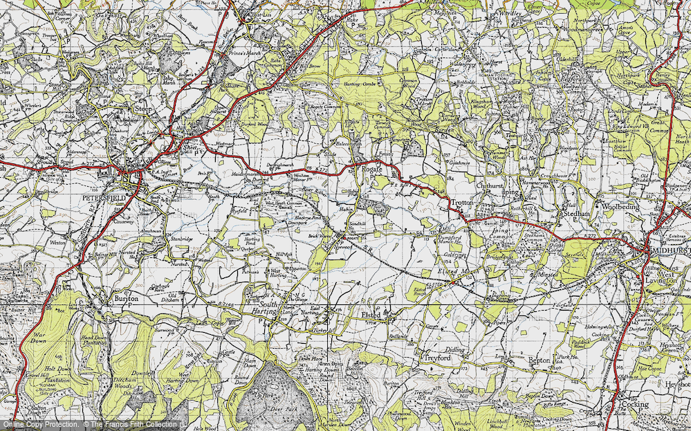 Old Map of Habin, 1945 in 1945