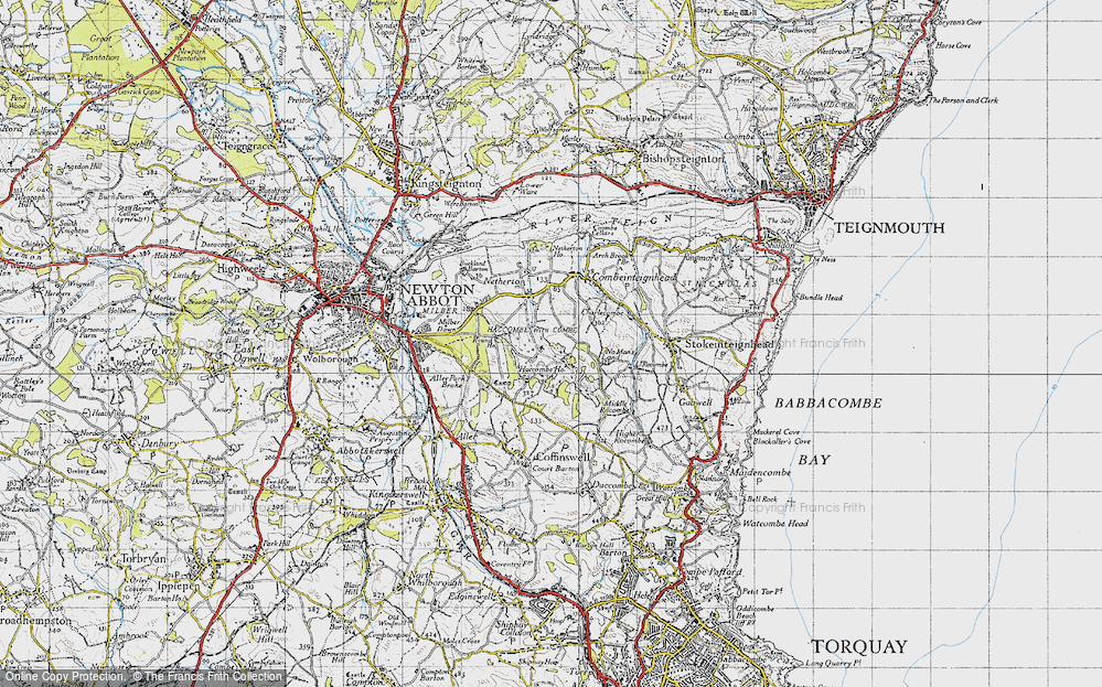 Old Map of Haccombe, 1946 in 1946