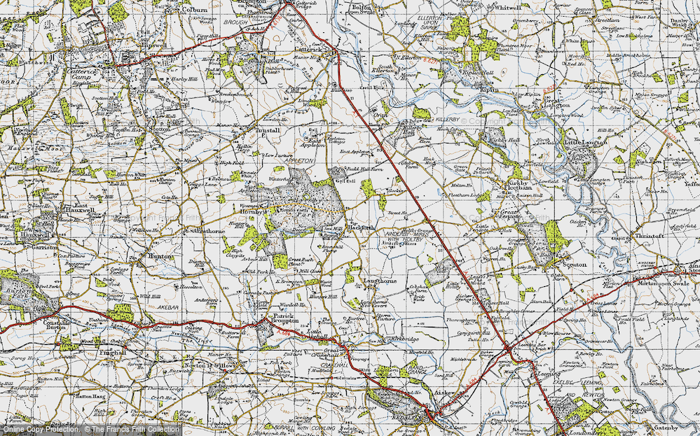 Old Map of Hackforth, 1947 in 1947