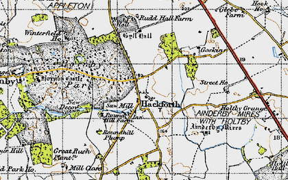 Old map of Hackforth in 1947